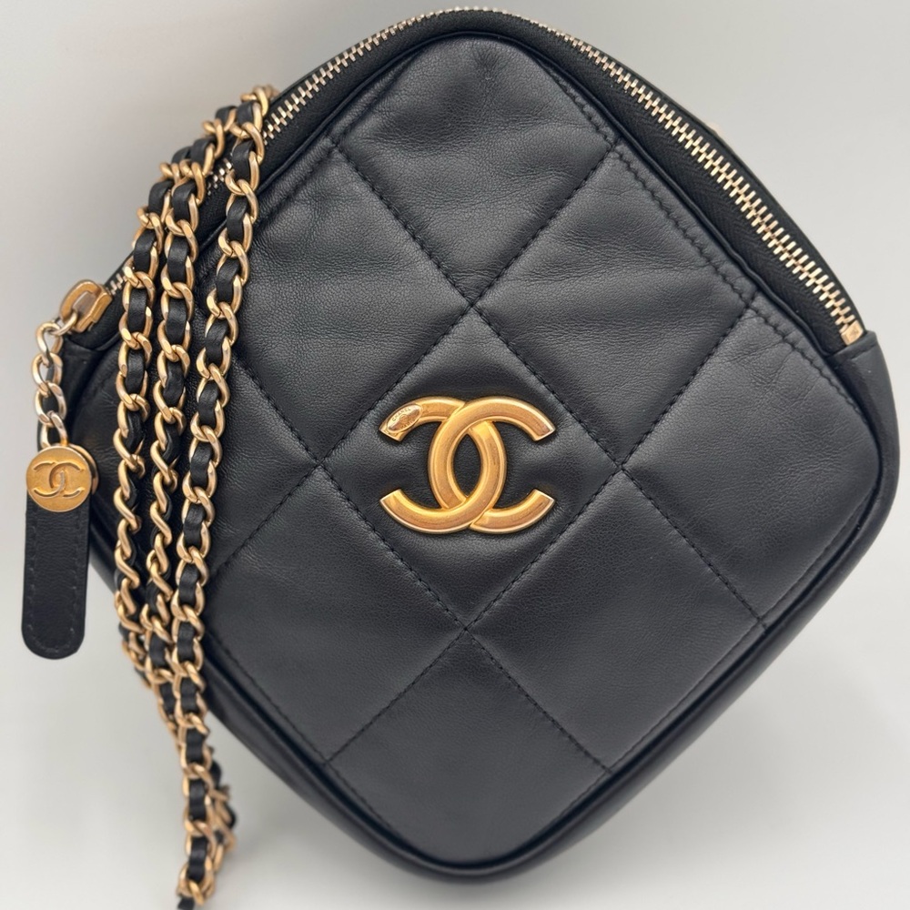Chanel Black Quilted Leather Crossbody Bag